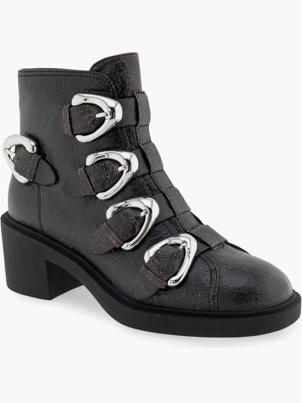 Gavyn Cracked Leather Bootie